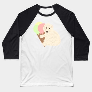 Don't Touch my Ice Cream Maltipoo Dog Baseball T-Shirt